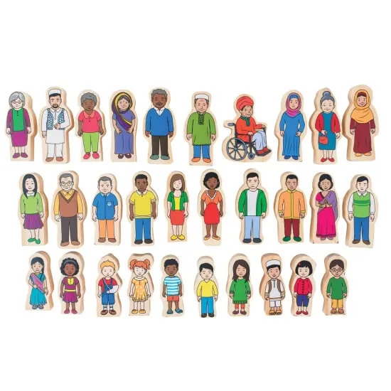 My Family - Set of 30 - Ages 1+ - Inclusive Wooden Blocks for Toddlers {3}