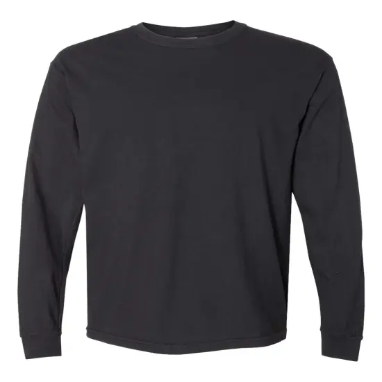 Comfort Colors&reg; Heavyweight Long Sleeve Crewneck T-Shirt Black {1}
