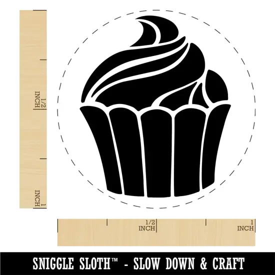 Yummy Sweet Cupcake Birthday Anniversary Celebration Self-Inking Rubber Stamp Ink Stamper for Stamping Crafting Planners Sky Blue {1}