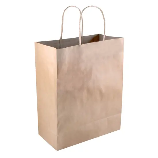 COSCO Gift and Shopping Bags, Kraft with Twisted Paper Handles, 10.25" x 8" x 5", 50 count {1}