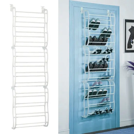 36 Pairs Over The Door Shoe Rack Wall Hanging Storage {2}