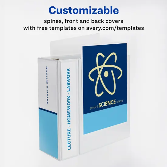 Avery Durable View 3 Ring Binder, 5 Inch EZD Rings, 1 Black Binder (09900) {3}