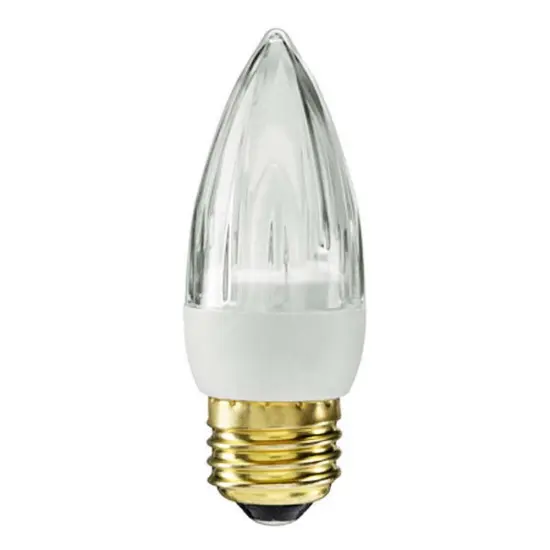 GE 2.4w 120v Torpedo LED Bulb E26 base 3000k 100Lm Candle Bulb - 15w equiv {1}