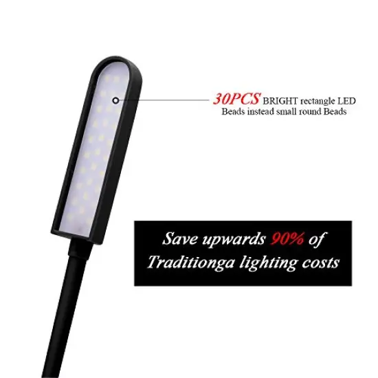 LED Sewing Machine Light,POWKER 30 LED Magnetic Mount Drill Press Light with Flexible Silone Coating Gooseneck for Sewing Machine, Drill Presses, Desks, Music Stands, Craft, Workbenches, Lathes Lamps {6}