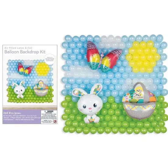 Easter Bunny Latex & Foil Balloon Back Drop Kit {2}
