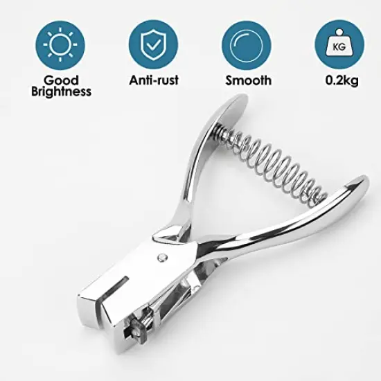 Hole Punch Slot Punch Badge Hole Punch for ID Cards,Hand Held,No Burrs Holes,One Slot Hole Puncher for ID Badges Hole Punch for Badge,Metal Hole Punch for ID Cards,Badge Holes,15mm x 3mm Hole {1}