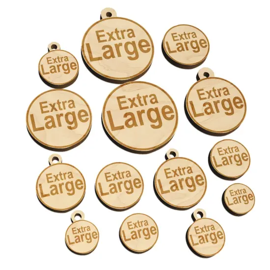 Extra Large Size Tag Mini Wood Shape Charms Jewelry DIY Craft {7}