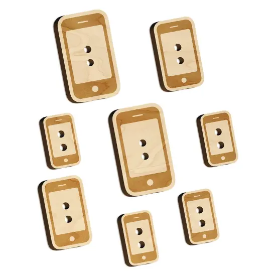 Mobile Tablet Phone Wood Buttons for Sewing Knitting Crochet DIY Craft {7}