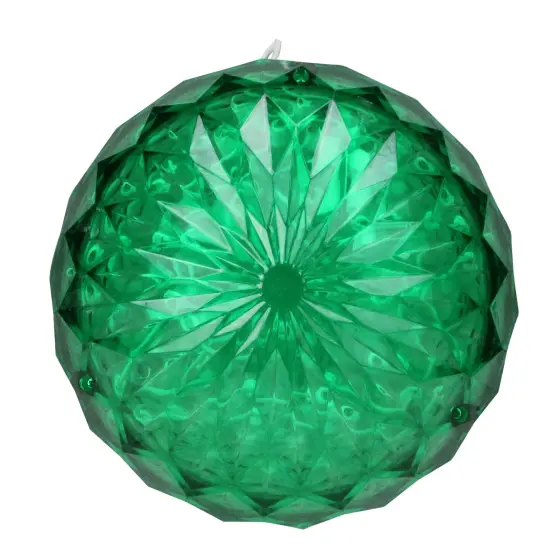 Northlight LED Lighted Crystal Sphere Outdoor Christmas Decoration - 6" - Green {3}