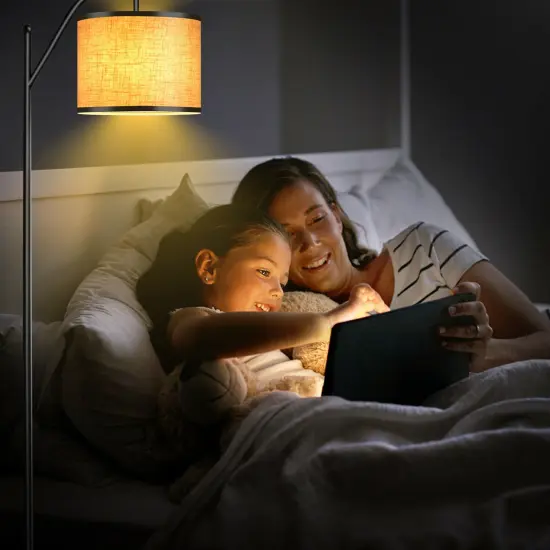 Standing Floor Lamp with Adjustable Head for Living Room and Bedroom {6}