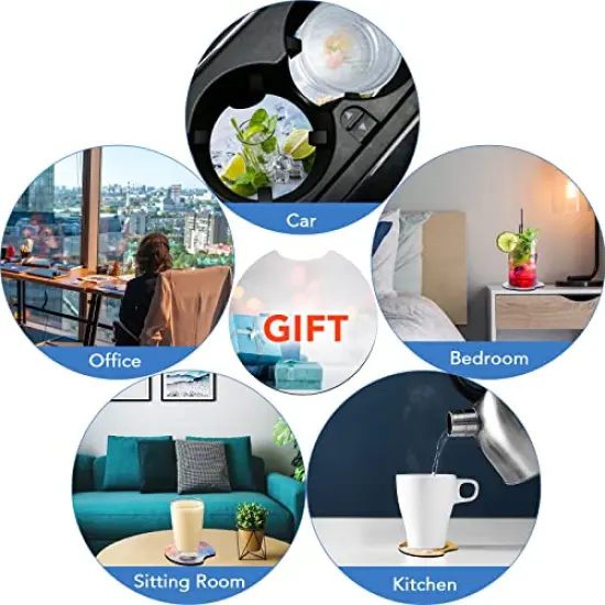 150 Pieces Sublimation Blank Car Coasters, 2.75 in Circular Opening Blank Sublimation Coasters for Thermal Sublimation DIY Crafts, Car Coasters. {5}