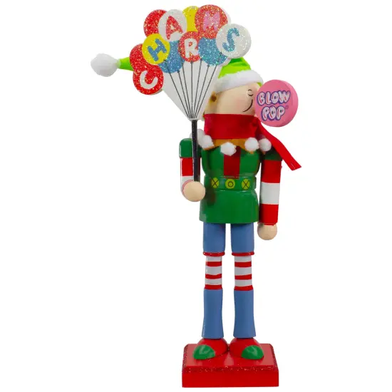 Northlight Tootsie Roll Charms Blow Pop Wooden Christmas Elf Figure - 11" Red {1}