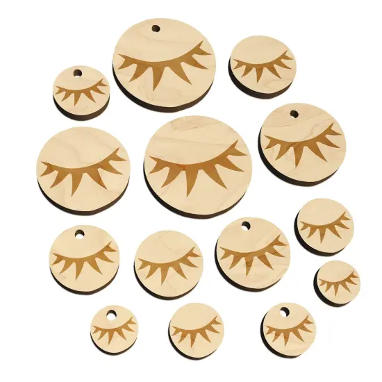 Sweet Eyelashes Single Mini Wood Shape Charms Jewelry DIY Craft {7}