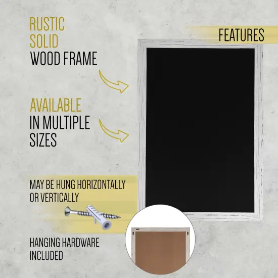 HBCY Creations Magnetic Wall Chalkboard, Framed Decorative Chalkboard with Eraser - For Kitchen, Weddings, Restaurant Menus and More! {2}