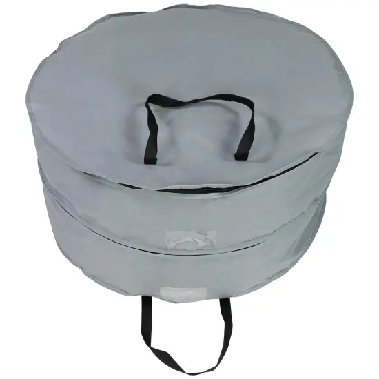 Northlight 30" Gray Multi-Seasonal Double Wreath Storage Bag {4}
