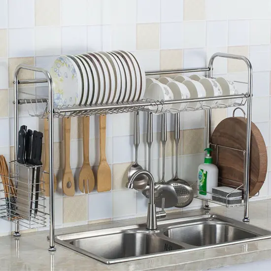 Stainless Steel Kitchen Supplies Storage Shelf Cutlery {5}