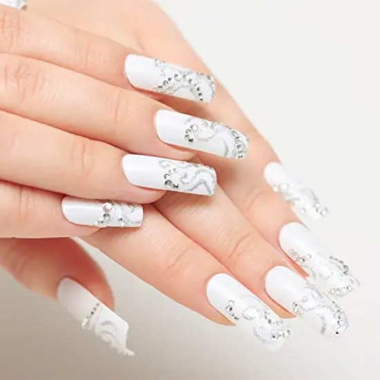 2000 Pieces Flat Back Gems Rhinestones 6 Sizes (1.5-6 Mm) Round Crystal Rhinestones with Pick up Tweezer and Rhinestones Picking Pen for Crafts Nail Clothes Shoes Bags DIY Art (Clear) {4}