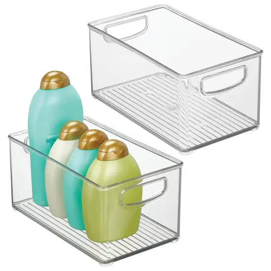 mDesign Plastic Bath Vanity Storage Organizer Bin with Handles {1}