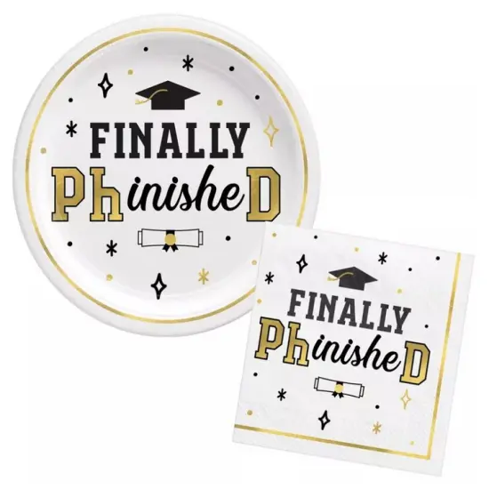Finally PHinisheD Plates and Napkins, 60pcs {2}