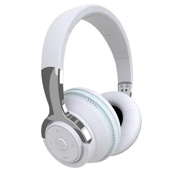 Kitcheniva Noise Cancelling Wireless Headphones Bluetooth 5.1 Headset Stereo White {1}
