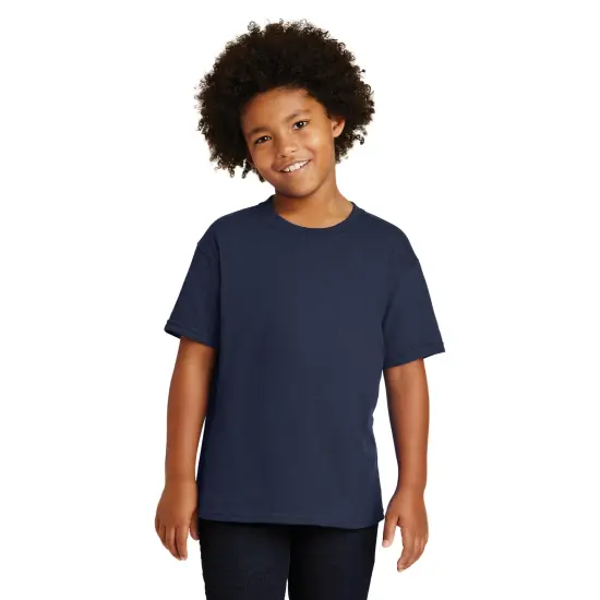 RADYAN&reg; Youth Crew Neck Short Sleeve T-Shirt Navy {1}