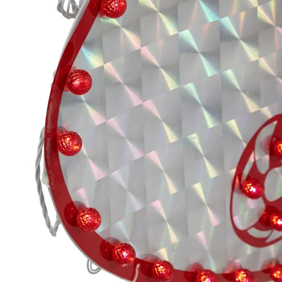 Northlight 43" LED Lighted Holographic Jesus is the Reason Outdoor Christmas Sign Red {5}