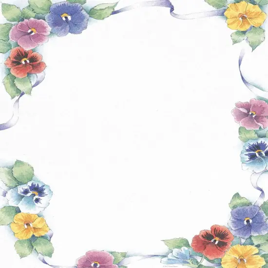 Great Papers! Pretty Pansies Stationery Letterhead, Invitations and Announcements, Printer Friendly, 8.5"x11", 80 Pack {1}