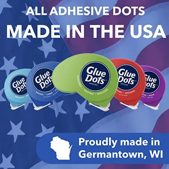 Glue Dot Dispenser Project Pack with 200 Permanent, Poster, and Removable Double-Sided Adhesive Craft Dots Each, 3/8-Inch {3}