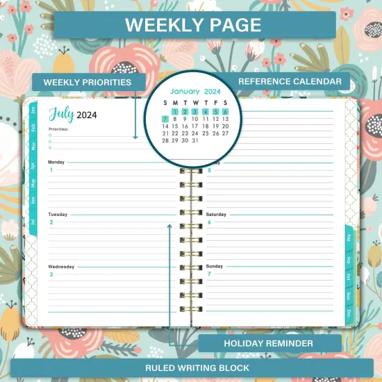 2025-2026 Planner - 2025-2026 Academic Planner form July 2025 to June 2026, Calendar Planners with Inner Pocket, Premium Paper, 6.4&lsquo;&rsquo; x 8.3''' {5}