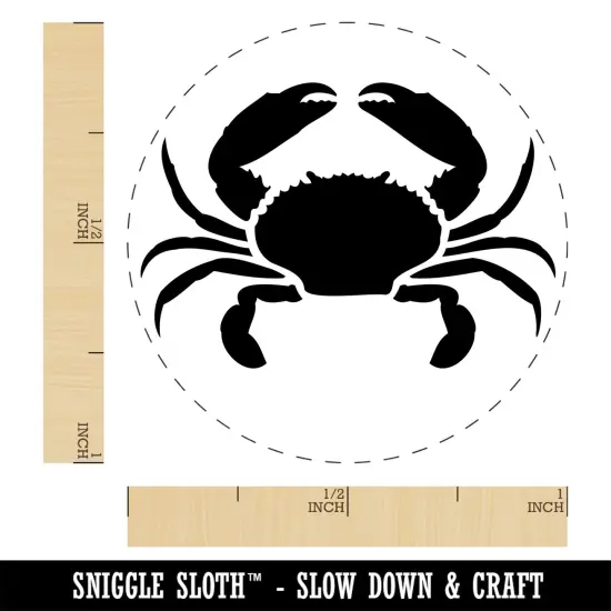 Crab Beach Ocean Self-Inking Rubber Stamp Ink Stamper for Stamping Crafting Planners Pink {1}