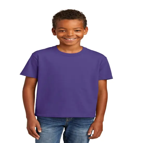 Port & Company&reg; Youth Essential Crew Neck Short Sleeve Tee Purple {1}