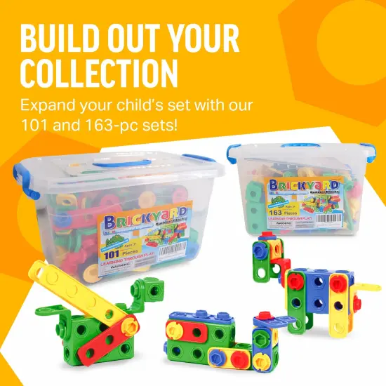 STEM Toys - Educational Building Toys for Kids Ages 4-8 with 163 Pieces, Tools, Design Guide and Toy Storage Box, Gift for Boys & Girls {3}