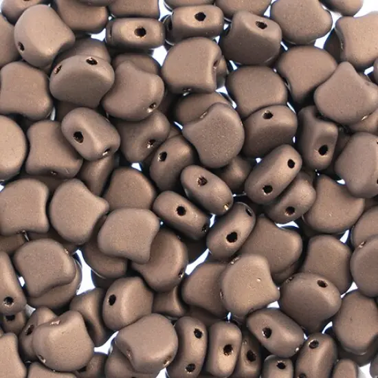 John Bead Czech Glass Matte Ginko Beads, 50g Jet Bronze {1}