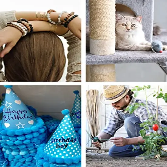 109 Yards Mandala Crafts 1 mm Elastic Cord Stretchy String for Bracelets, Necklaces, Jewelry Making, Beading, Masks; Black {6}