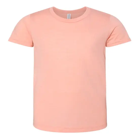 BELLA + CANVAS&reg; Slim Fit Youth Crew Neck Tee Peach triblend {1}
