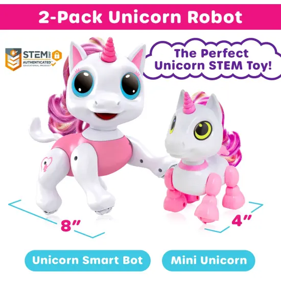 Power Your Fun Robo Pets Unicorn For Girls and Boys - 2pk {2}