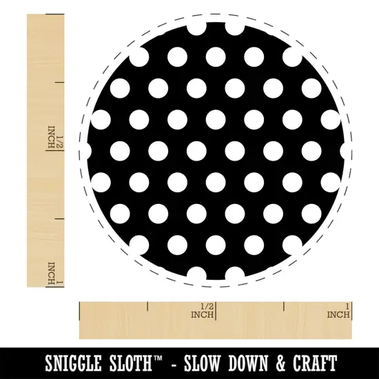 Geometric Polka Dotted Circle Self-Inking Rubber Stamp Ink Stamper for Stamping Crafting Planners Green {1}