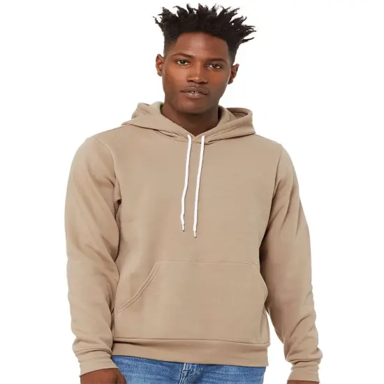BELLA + CANVAS&reg; Sponge Fleece Hoodie for Men Tan {1}