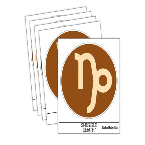 Capricorn Horoscope Astrological Zodiac Sign Waterproof Vinyl Phone Tablet Laptop Water Bottle Sticker Set - 5 Pack {2}