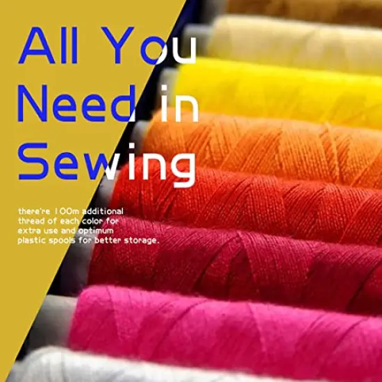 Sewing Kit with Case, Sewing Supplies for Home Travel and Emergency, Kids Machine, Contains Spools of Thread, Mending and Sewing Needles, Scissors, Thimble, Tape Measure {6}