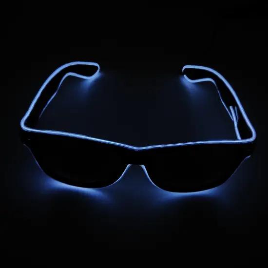 Blue Party Wire &reg; EL Wire Lite-up Wayward Traveler Glasses {3}