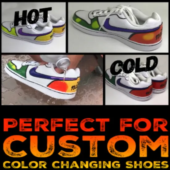 Universal Magic Paints Thermochromic Heat Sensitive for Secret Messages Color Changing T-Shirts & Shoes Blue to violet {5}