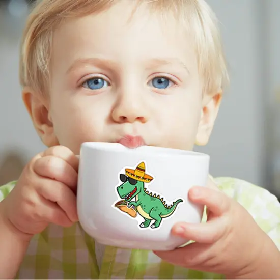 100 Pieces Dinosaur Stickers, Cute Waterproof Cartoon Stickers for Kids, for Stationery, Luggage, Teaching Rewards {6}