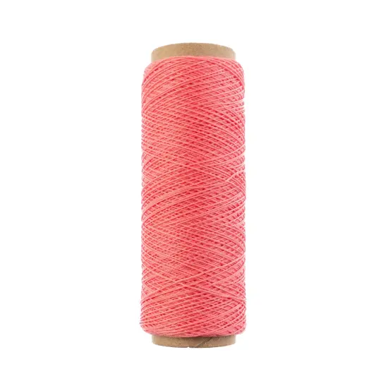 Gudebrod 0.015" Waxed Polyester Thread 500ft | Made In USA Pink {2}