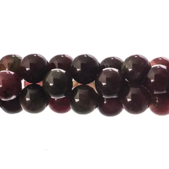 Earth's Jewel 8mm Tourmaline Natural Dyed Semi-Precious Round 16" Strung Bead {1}