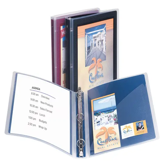 Avery Flexi-View 3 Ring Binder, 1 Inch Round Rings, 3 Black Binders (17686) {2}