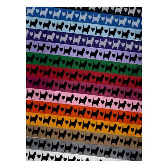 Cairn Terrier Dog Solid Satin Ribbon for Bows Gift Wrapping DIY Craft Projects - 1" - 3 Yards Blue Ribbon {1}