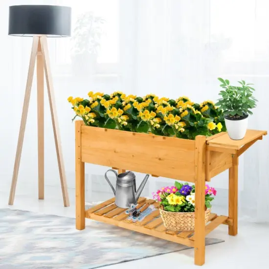 Elevated Planter Box Kit with 8 Grids and Folding Tabletop {6}