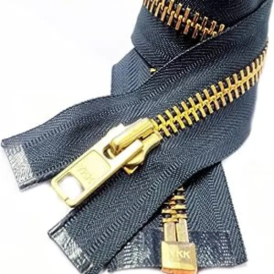 YKK 28" Chaps Zipper (Special) YKK #10 Extra Heavy Duty Brass Separating Zipper ~ Color 579 Charcoal Grey (1 Zipper/Pack) {1}