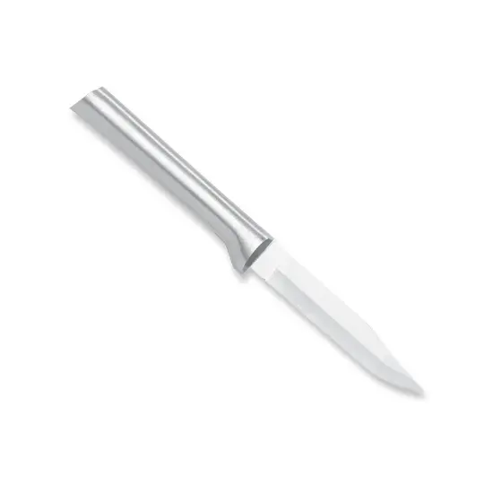Rada Stainless Steel Paring Knife with Aluminum Handle, Hand-Sharpened Classic Spear Tip Parer Knives, 3.125" Blade {1}